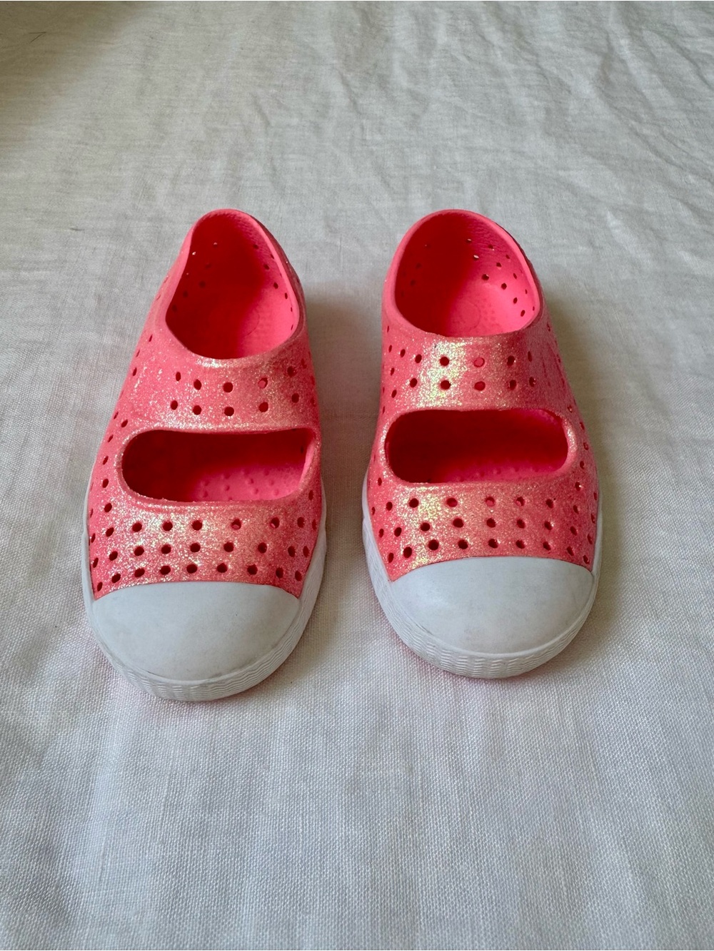 Native Girls Jefferson Juniper Glitter Pink Slip-on Sandals
